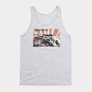 Retro Mammoth Terraces in Yellowstone National Park Tank Top